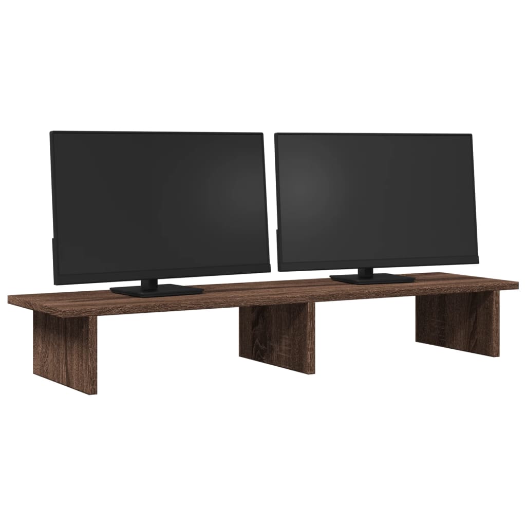 Vidaxl Monitor Standard 100x27x15 cm verarbeiteter Holzbraune -Eichefarbe