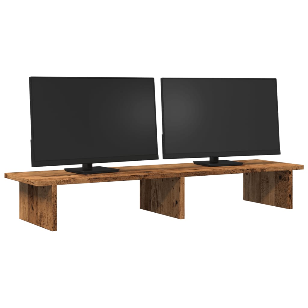 Vidaxl Monitor Standard 100x27x15 cm Zpracované dřevo staré dřevěné barvy