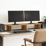 Vidaxl monitorstandaard 100x27x15 cm bewerkt hout artisanaal eiken