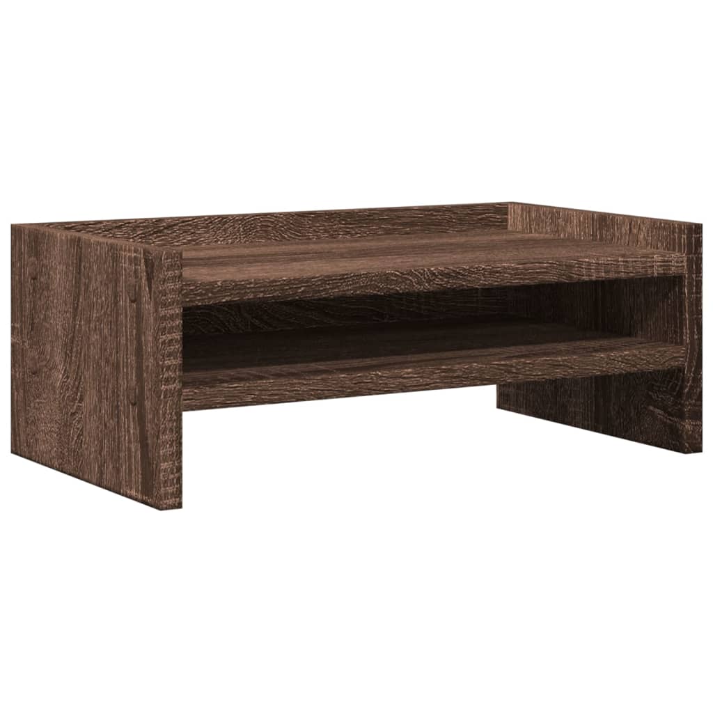 Support de moniteur Vidaxl 42x24x16 cm en bois de bois de bois de bois de couleur brun