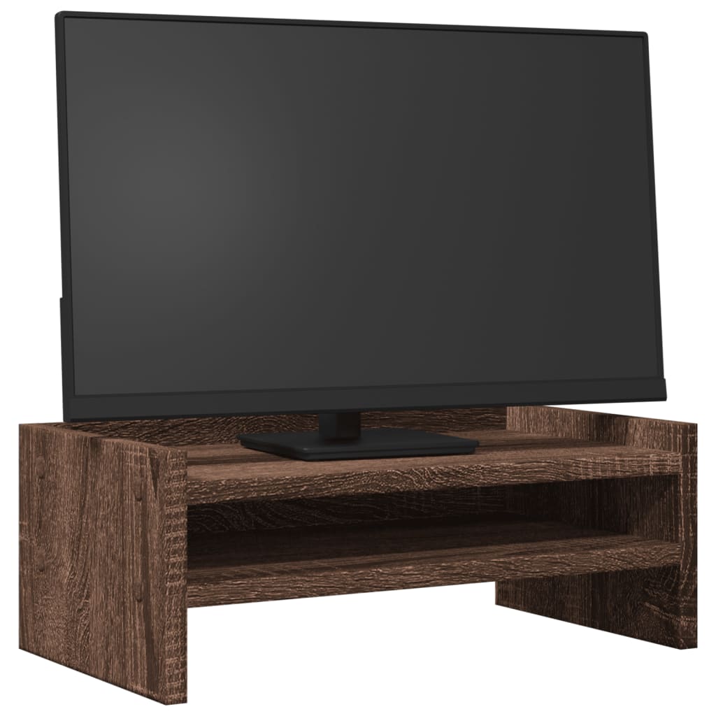 VidaXL monitor stand 42x24x16 cm processed wood brown oak colored