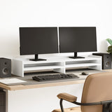 VIDAXL Monitor Standard 100x24x16 cm Bianco in legno elaborato