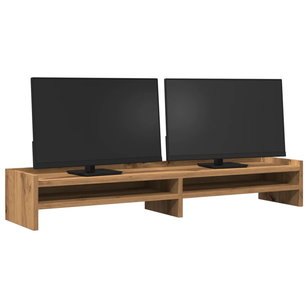 VidaXL Monitor standard 100x24x16 cm processed wood artisanal oak