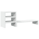 Vidaxl Monitor Stand con organizzatore di scrivania elaborato in legno bianco