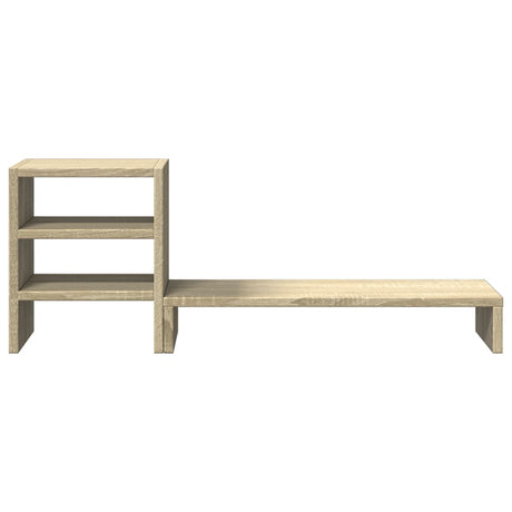 Vidaxl monitorstandaard met bureau-organizer bewerkt hout sonoma eiken