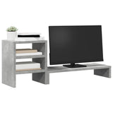 Vidaxl Monitor Stand med Desk-Organizer redigert tre betongrijs