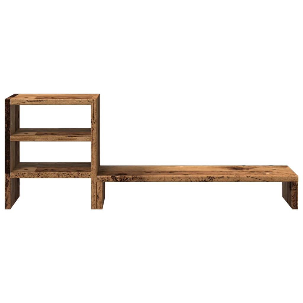 Vidaxl monitorstandaard met bureau-organizer hout oud houtkleurig