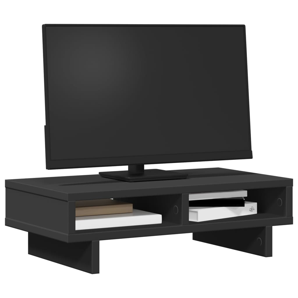 Vidaxl monitorstandaard 50x27x15 cm bewerkt hout zwart