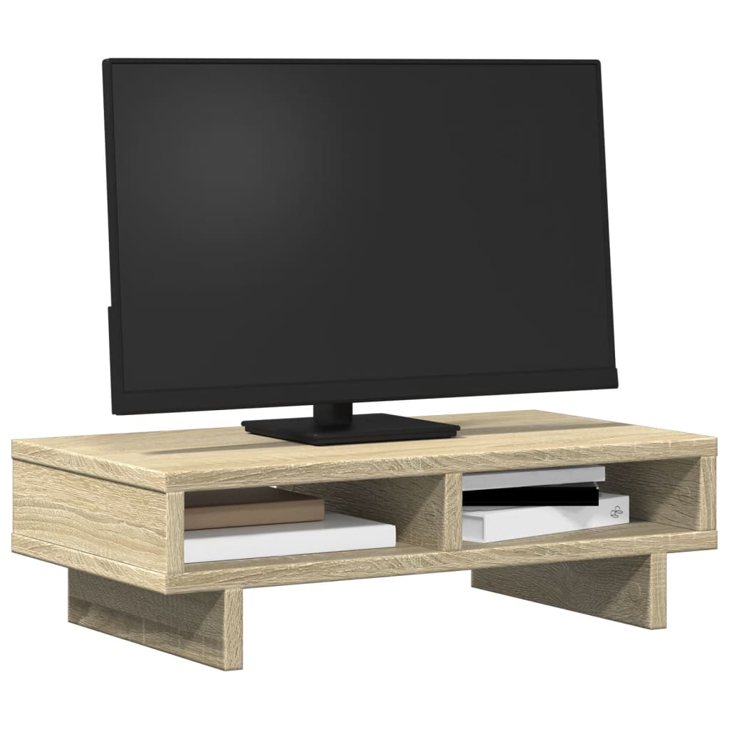 Le moniteur Vidaxl se dresse 50x27x15 cm en bois de bois de bois de chêne sonoma