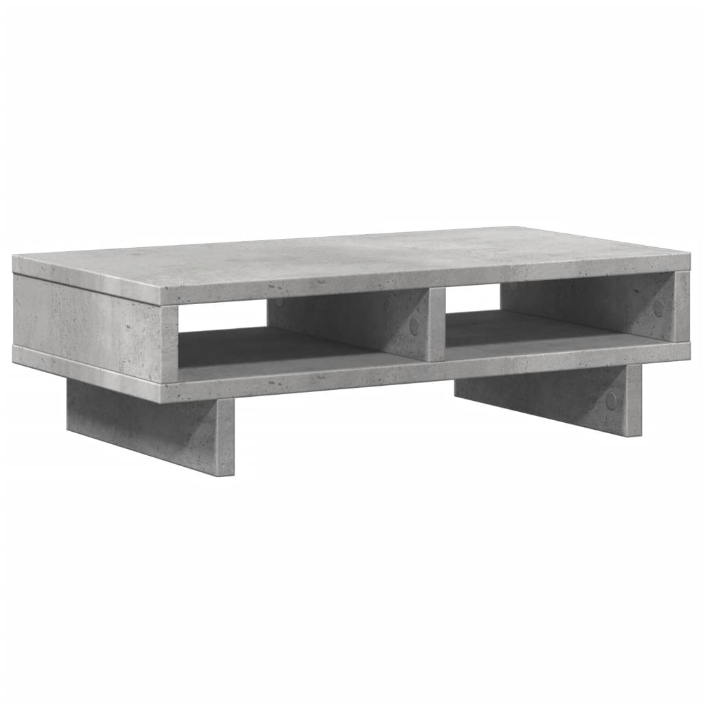 Vidaxl monitorstandaard 50x27x15 cm bewerkt hout betongrijs