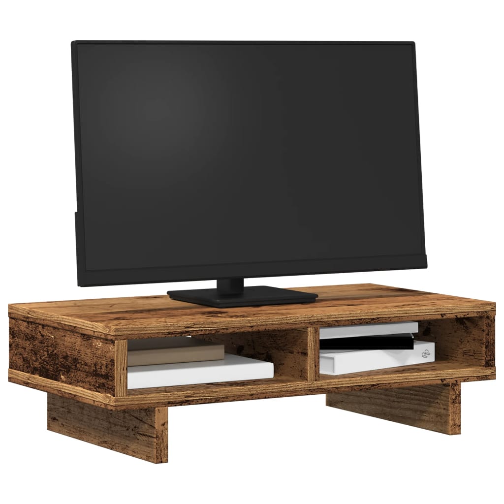 Le moniteur Vidaxl comprend 50x27x15 cm en bois transformé ancien en bois coloré