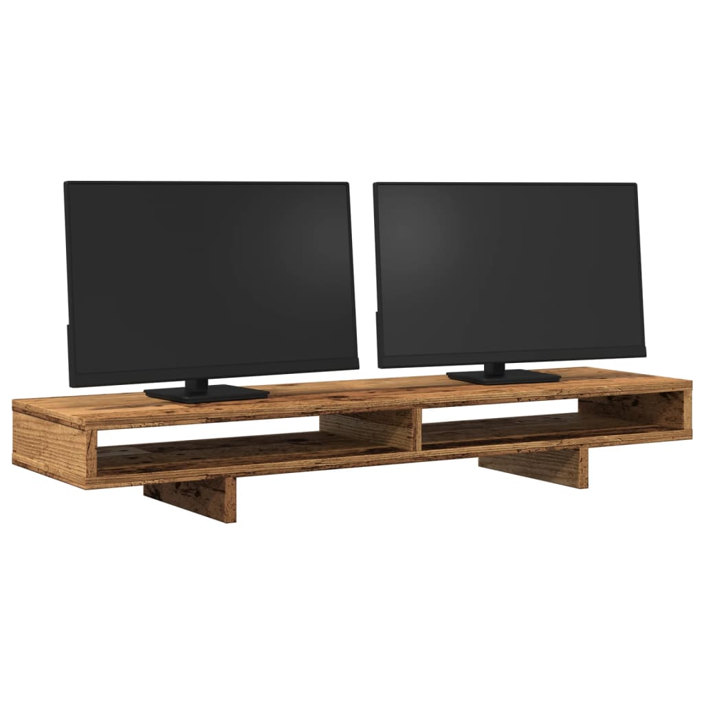 Vidaxl Monitor Standard 100x27x15 cm verarbeitetes Holz Oldholz gefärbt