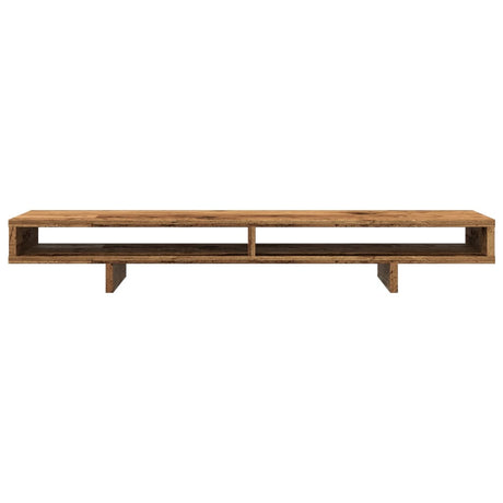 Vidaxl monitorstandaard 100x27x15 cm bewerkt hout oud houtkleurig