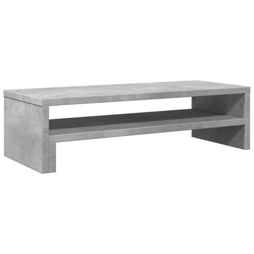 Vidaxl monitorstandaard 54x22x15 cm bewerkt hout betongrijs