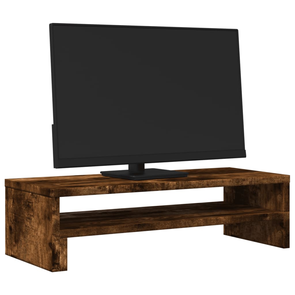 Vidaxl Monitor Standard 54x22x15 cm Couleur de chêne fumé en bois transformé de couleur