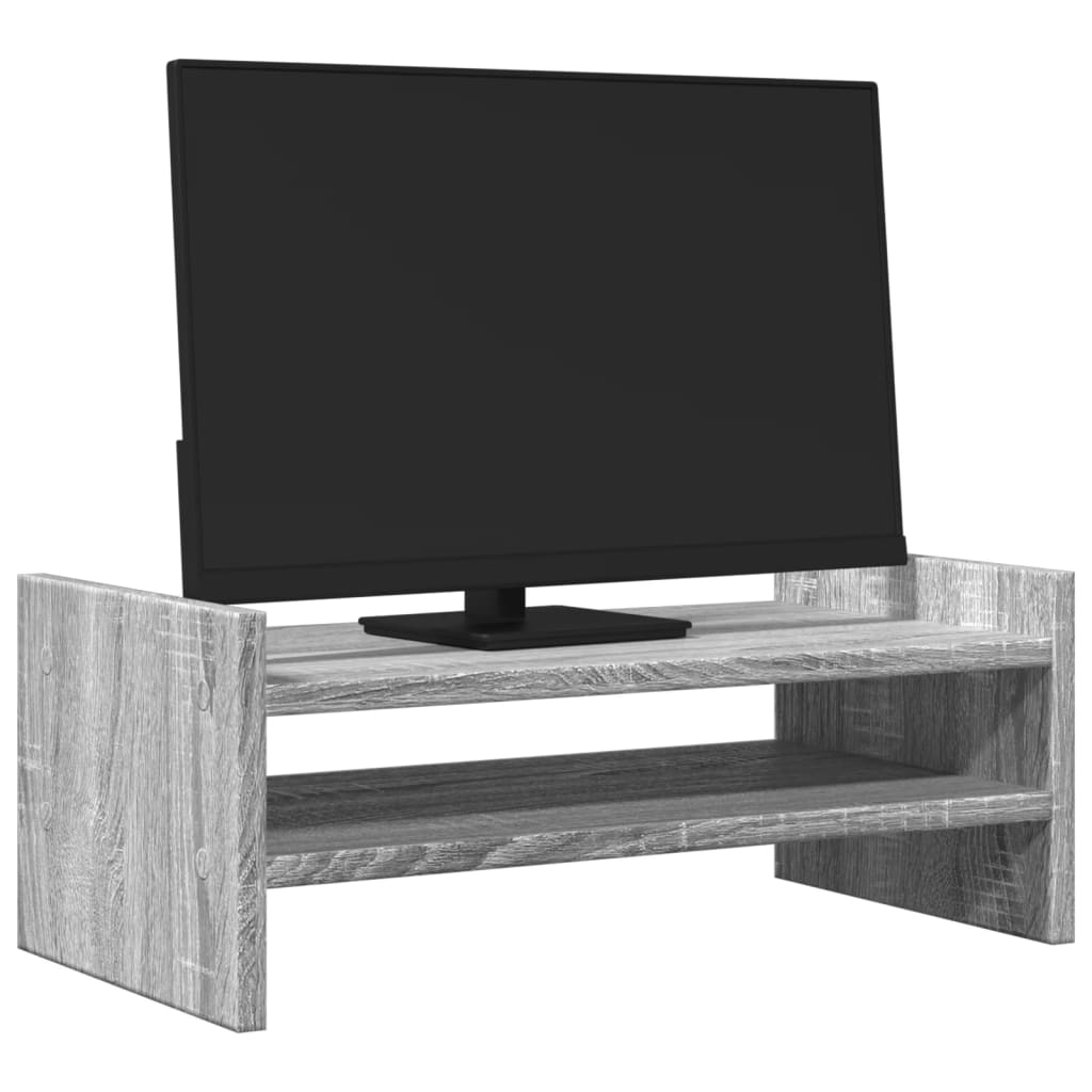 Vidaxl Monitor står 50x27x20 cm forarbejdet træ grå sonoma eg