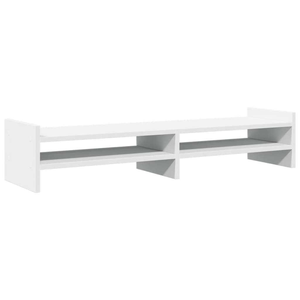 Vidaxl Monitor Standard 100x27x20 cm Bianco in legno elaborato