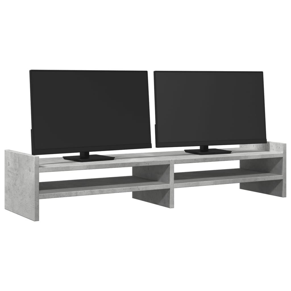 Vidaxl Monitor Standard 100x27x20 cm Betongrijs de madera procesada