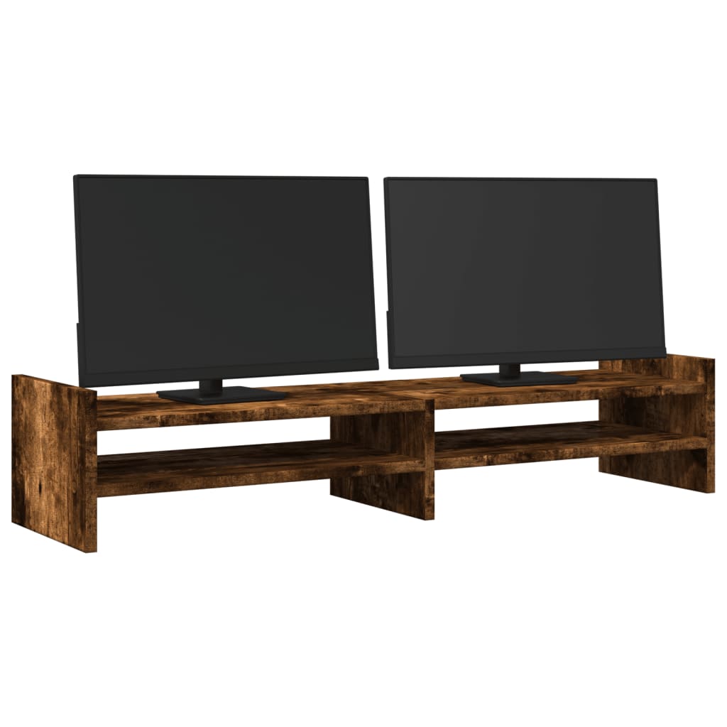 VidaXL Monitor stands 100x27x20 cm Properted Wood Smoked Oak colored