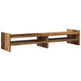 Vidaxl monitorstandaard 100x27x20 cm bewerkt hout oud houtkleurig