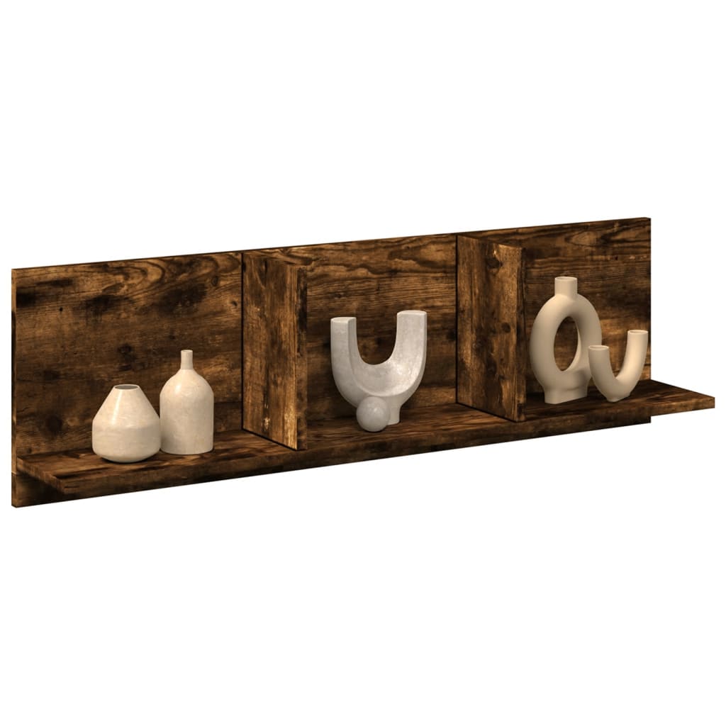Vidaxl wandkast 100x16,5x30 cm bewerkt hout gerookt eikenkleurig