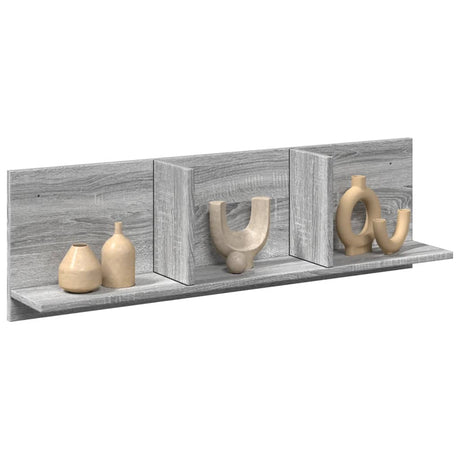 Vidaxl wandkast 100x16,5x30 cm bewerkt hout grijs sonoma eikenkleurig