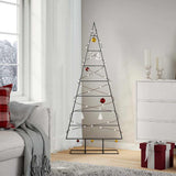 Vidaxl kerstdecoratie kerstboom 150 cm metaal zwart