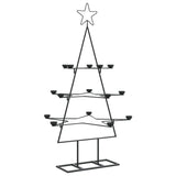 Vidaxl kerstdecoratie kerstboom 105 cm metaal zwart