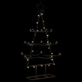 Vidaxl kerstdecoratie kerstboom 105 cm metaal zwart