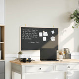 Vidaxl krijtbord met massief grenenhouten frame zwart 100x55 cm