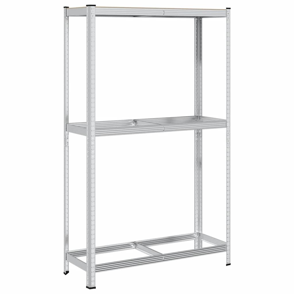 Vidaxl Banden Rack 2-lag 110x40x180 cm Stålbehandlet træ sølvfarve