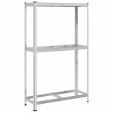 Vidaxl Banden Rack 2 capas 110x40x180 cm Color de plata procesada de acero