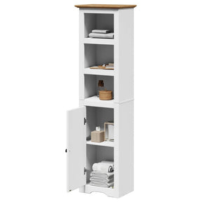 Vidaxl badkamerkast bodo 44x30x160 cm wit en bruin