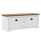 Vidaxl gangbank bodo 114x40x45 cm wit en bruin