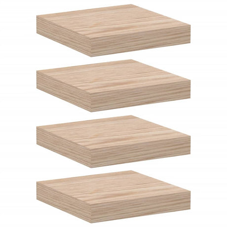Vidaxl wandschappen 4 st 23x23,5x4 cm bewerkt hout