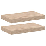 Vidaxl wandschapppen 2 st 40x23,5x4 cm bewerkt hout