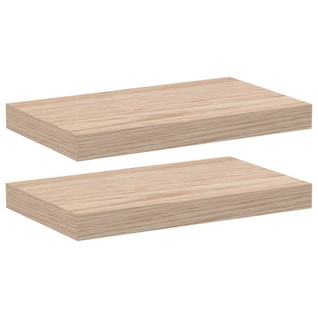 Vidaxl wandschapppen 2 st 40x23,5x4 cm bewerkt hout