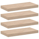 Vidaxl wandschapppen 4 st 50x23,5x4 cm bewerkt hout