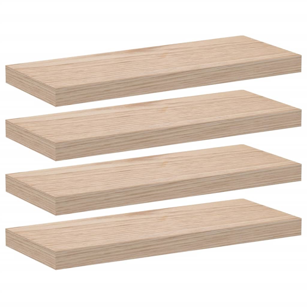 Vidaxl wandschapppen 4 st 60x23,5x4 cm bewerkt hout