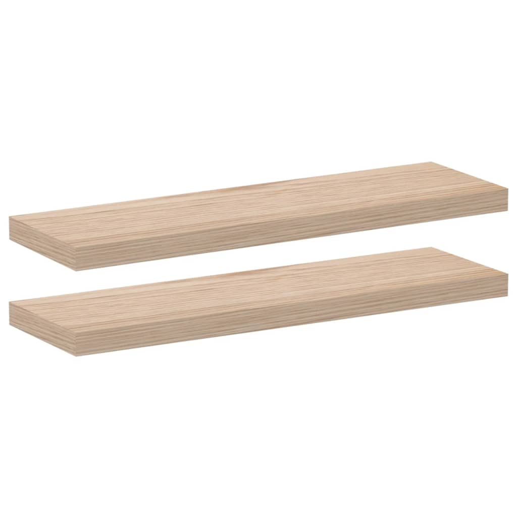 Vidaxl wandschapppen 2 st 80x23,5x4 cm bewerkt hout