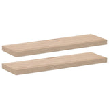 Vidaxl wandschapppen 2 st 80x23,5x4 cm bewerkt hout