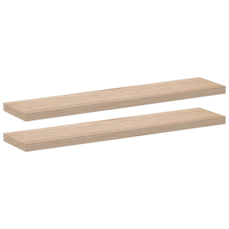 Vidaxl wandschapppen 2 st 110x23,5x4 cm bewerkt hout