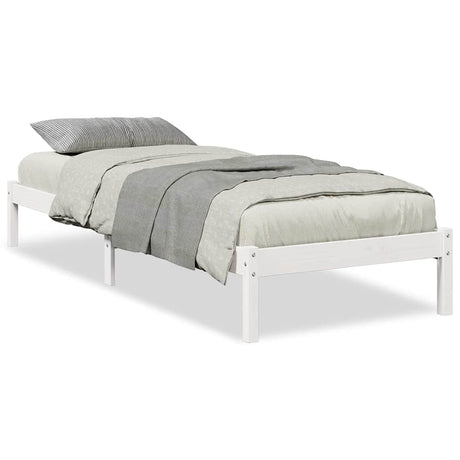 Vidaxl bedframe extra lang zonder matras grenenhout wit 80x210 cm