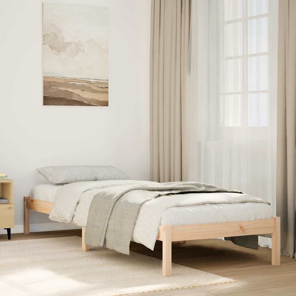 Vidaxl bedframe extra lang zonder matras massief grenenhout 100x210 cm