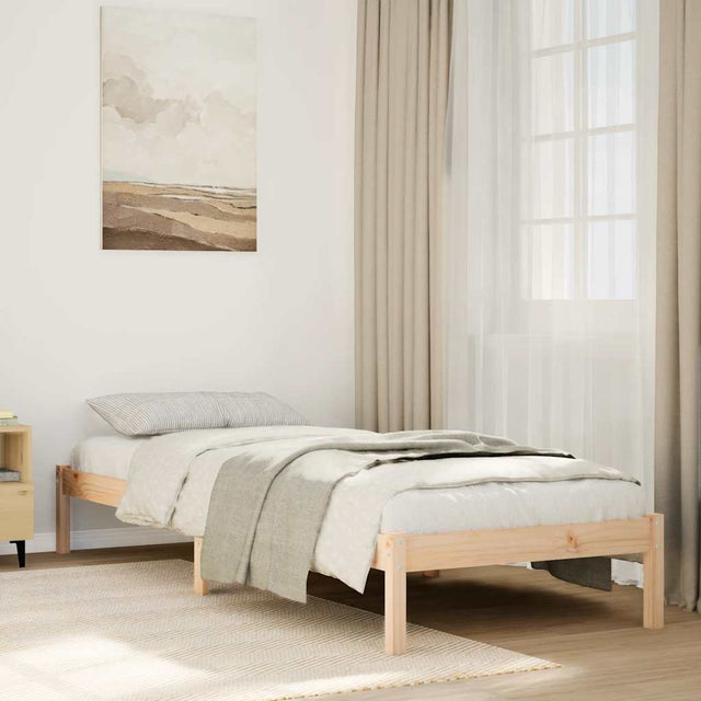 Vidaxl bedframe extra lang zonder matras massief grenenhout 100x210 cm