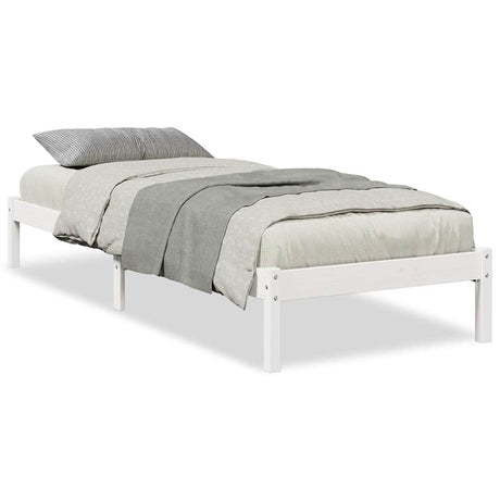 Vidaxl bedframe extra lang zonder matras grenenhout wit 100x210 cm
