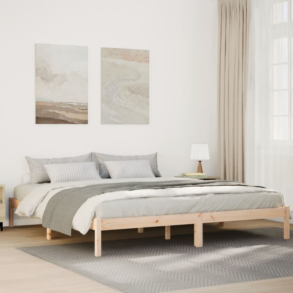 Vidaxl bedframe extra lang zonder matras massief grenenhout 180x210 cm