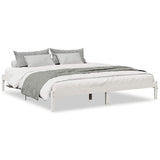 Vidaxl bedframe extra lang zonder matras grenenhout wit 180x210 cm