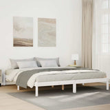 Vidaxl bedframe extra lang zonder matras grenenhout wit 180x210 cm