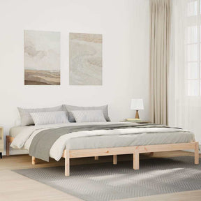 Vidaxl bedframe extra lang zonder matras massief grenenhout 200x210 cm